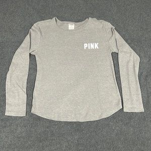 pink/ vs gray long sleeve waffle